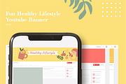 Fun Healthy Lifestyle Youtube Banner, a Social Media Template by AM studio (Thumbnail 4 of 4)