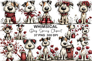 Whimsical Dog Spring Clipart, an Illustration by CraftArtStudio (Thumbnail 1 of 6)