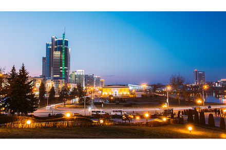 Business Center Of Minsk At Night, an Architecture Photo by Our Amazing World