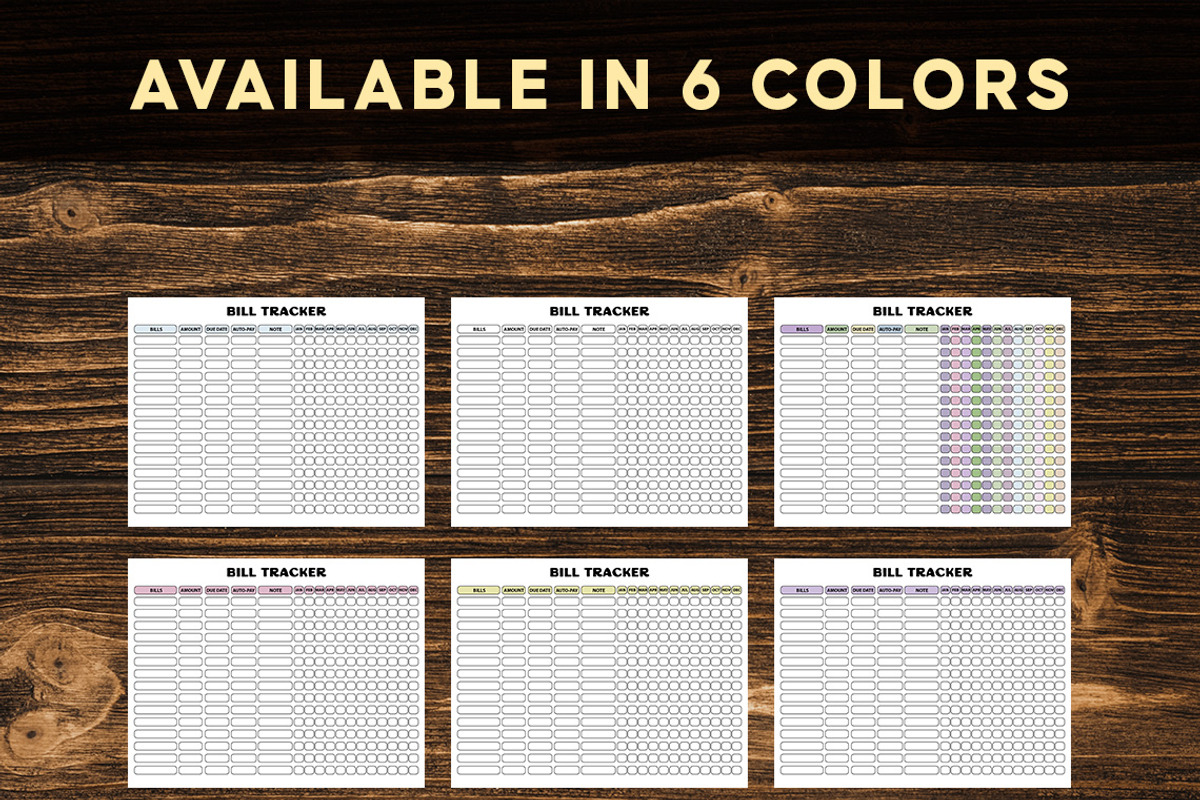 Editable Bill Payment Tracker, a Templates & Theme by Graphicsnext (Photo 2 of 3)