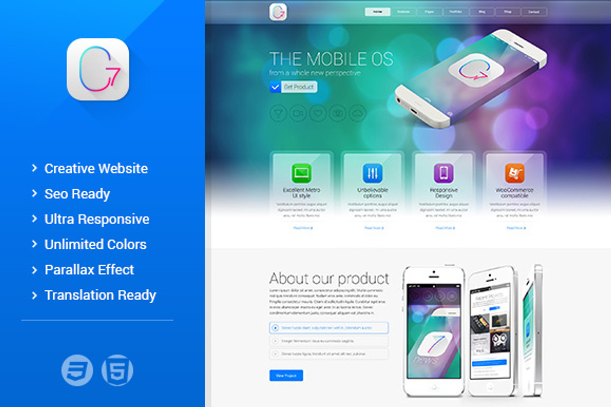 G7 HTML Template, a Websites & App Template by cwsthemes (Photo 1 of 2)