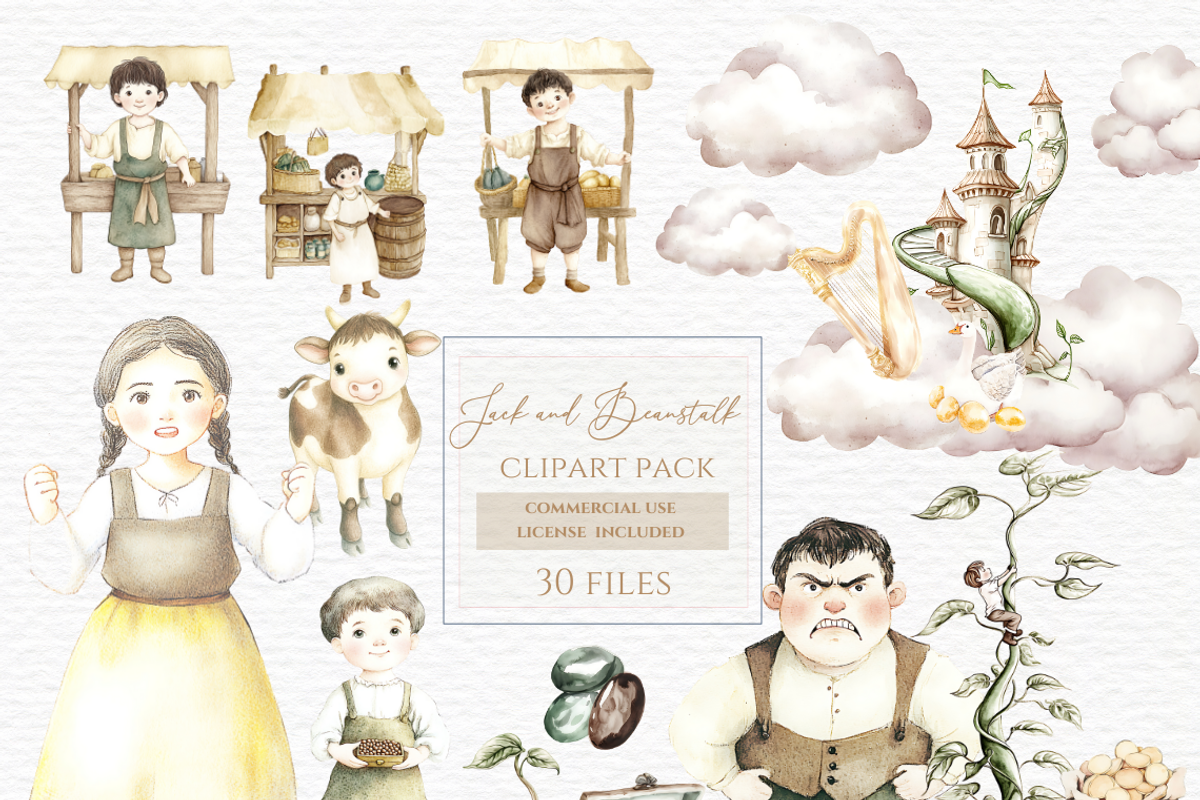 Jack and the beanstalk clipart., an Education Illustration by Invite to Clipart (Photo 1 of 6)