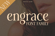 Engrace serif font family typeface, a Serif Font by Angele Kamp (Thumbnail 1 of 13)
