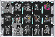 100 Astronaut Cartoon Designs Bundle, an Illustration by roach_graphic (Thumbnail 4 of 16)