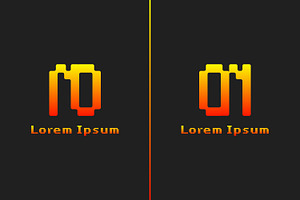 Letters NO and ON Pixel Logo, a Branding & Logo Template by Pray Art Design Studio