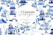 Chinoiserie Design-Pattern & motifs, a Pattern Graphic by HannaStudio (Thumbnail 1 of 8)