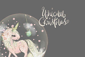 Unicorn Clipart, Christmas Clipart