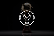Minimalist Football Trophy Logo, a Branding & Logo Template by Luxury Logos (Thumbnail 2 of 4)