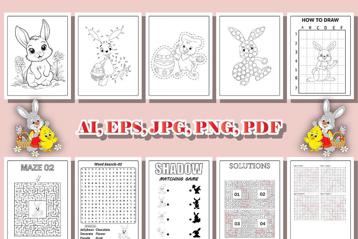Easter Activity Book for Kids -Kdp, an Illustration by Creative Art (Photo 2 of 3)