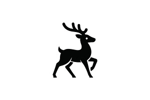 Modern Deer Silhouette Logo, a Branding & Logo Template by Vectorium Studio
