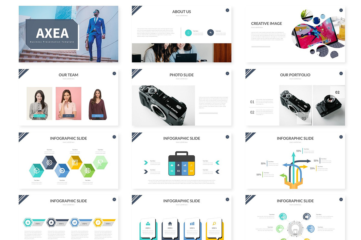 Axea - Powerpoint Template, a Presentation Template by AQR Studio