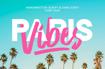 Paris Vibes Font Duo, a Script Font by Lucky Type