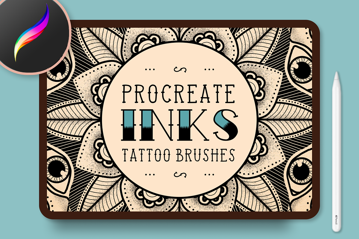Procreate Inks Tattoo Brushes Bundle, a Brush Add-On by Delightful Design (Photo 1 of 10)