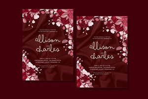 Royal Maroon Wedding Invitation