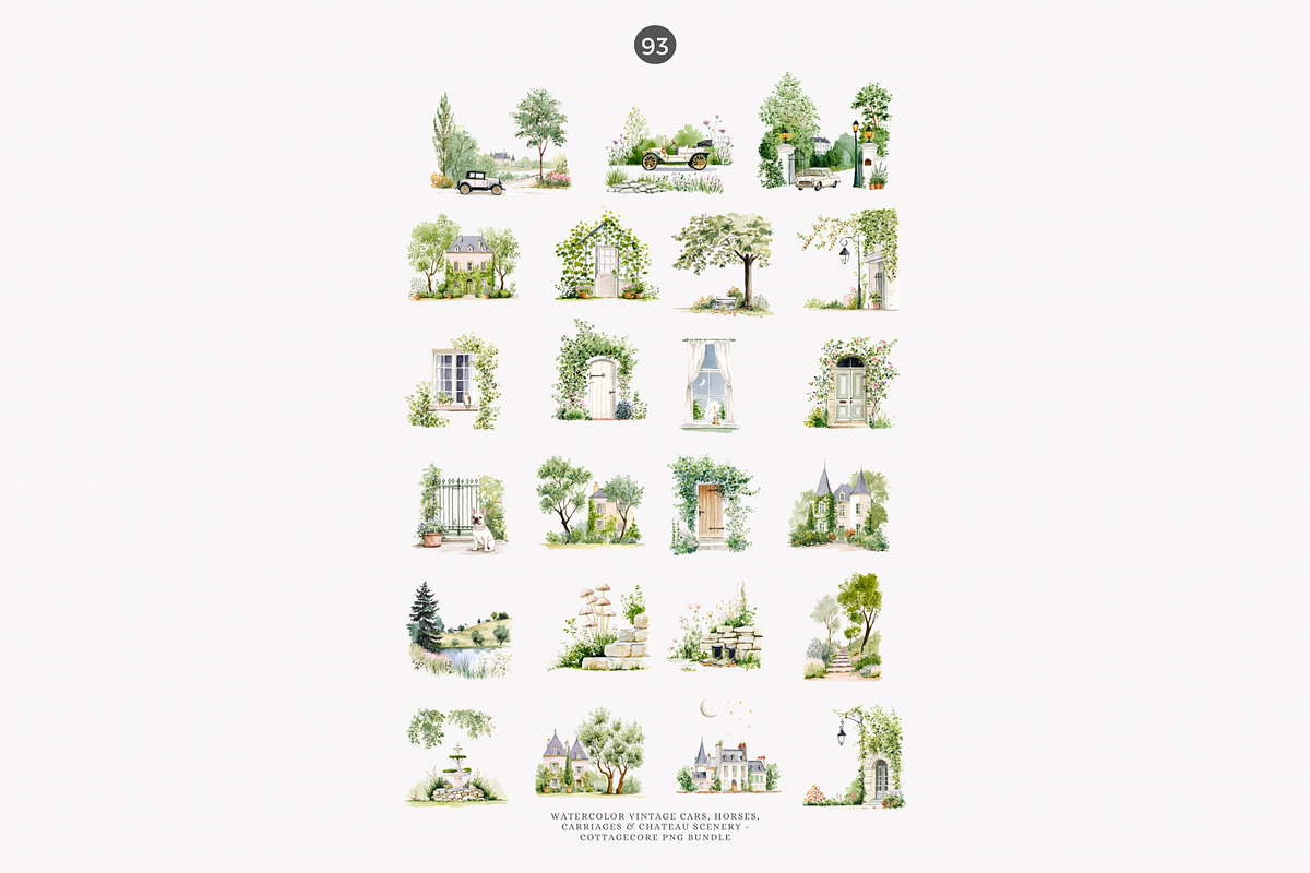 France with this French Countryside, a Decorative Illustration by Patishop Art (Photo 9 of 10)