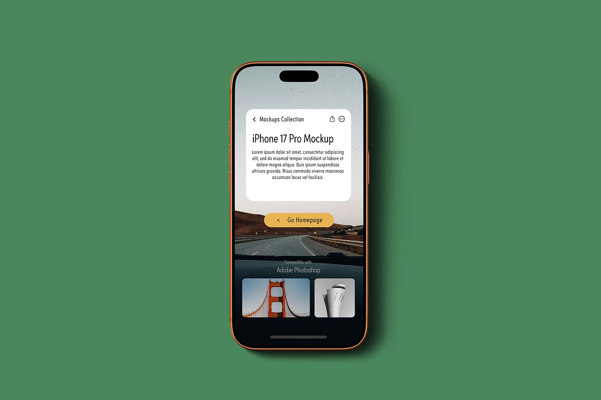 iPhone 17 Pro Mockups, an iPhone Mockup by Tahtagraphic (Photo 11 of 14)