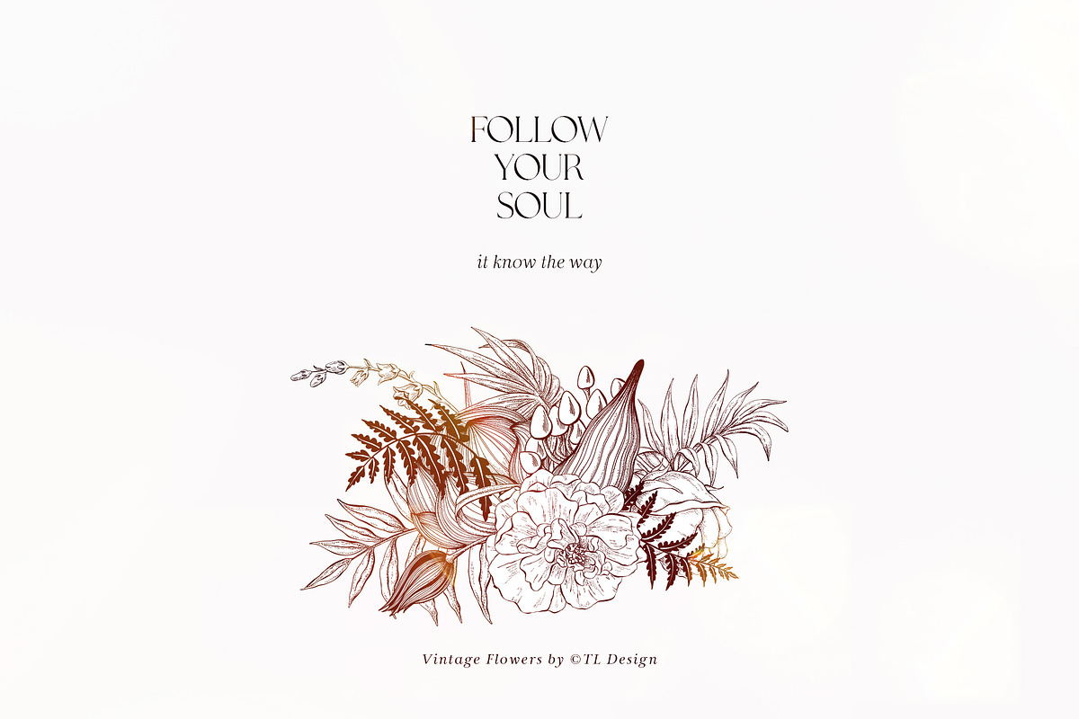 Vintage Flowers Collection, an Illustration by TL Design (Photo 8 of 8)