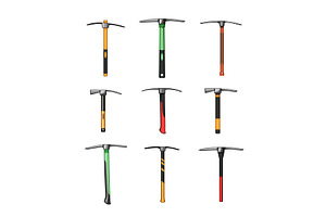 pickaxe set cartoon vector, an Object Illustration by pikepicture