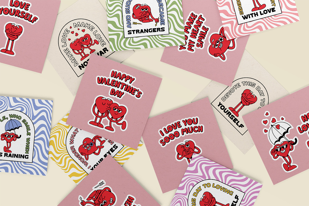 Groovy Hearts, an Object Illustration by Briddy (Photo 4 of 7)