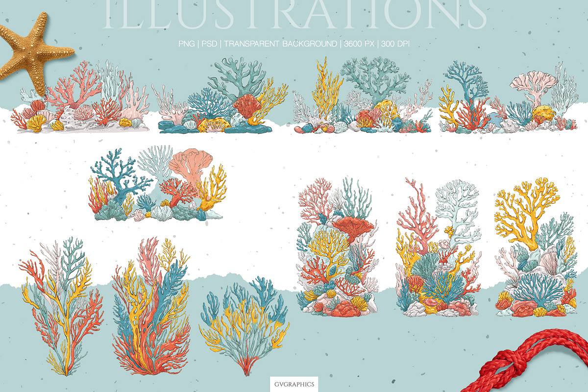 Deep Blue Illustrations #1, an Animal Illustration by GVGraphics (Photo 6 of 11)