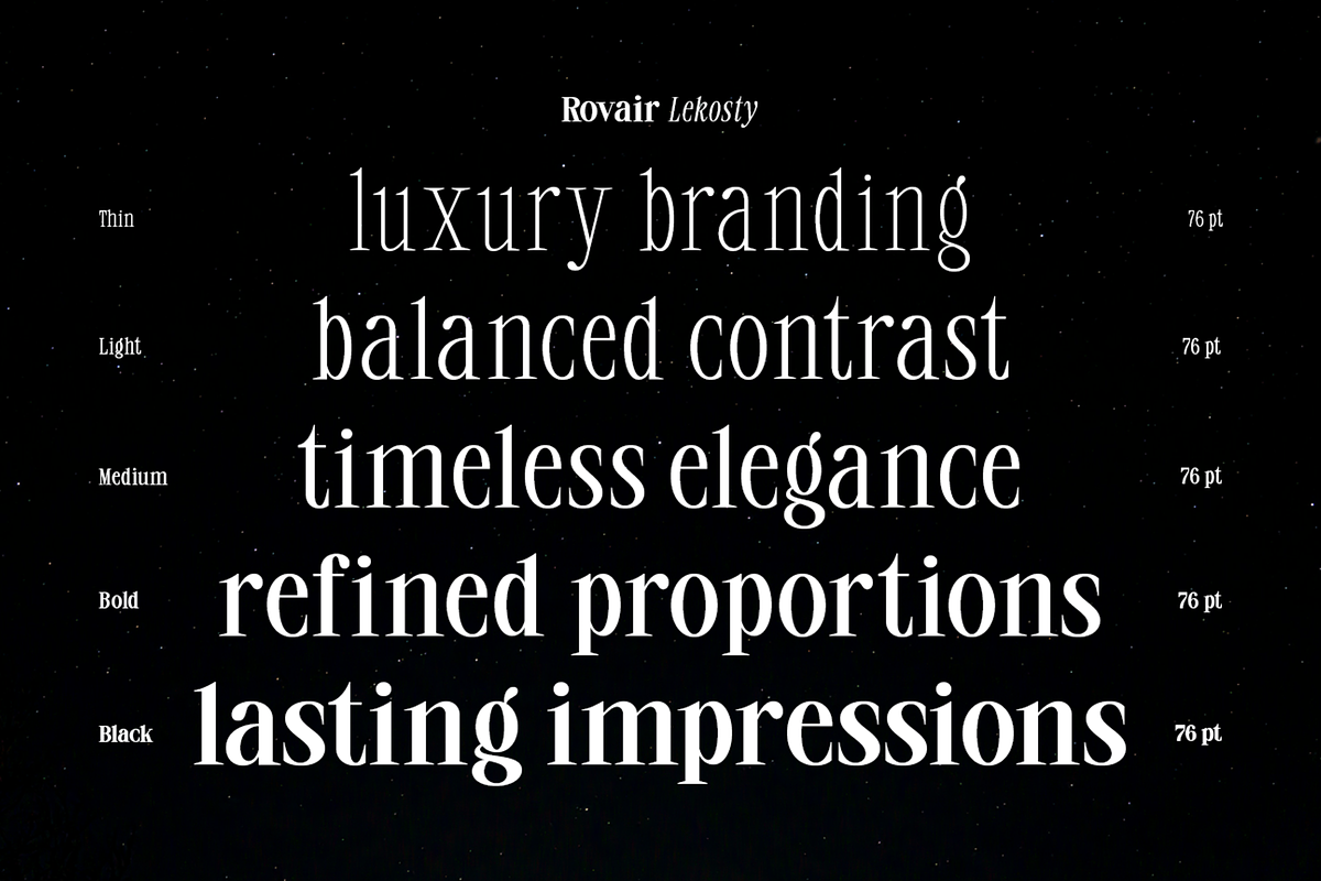 Rovair Lekosty - Modern Serif Font, a Serif Font by roomspace creative lab (Photo 2 of 14)