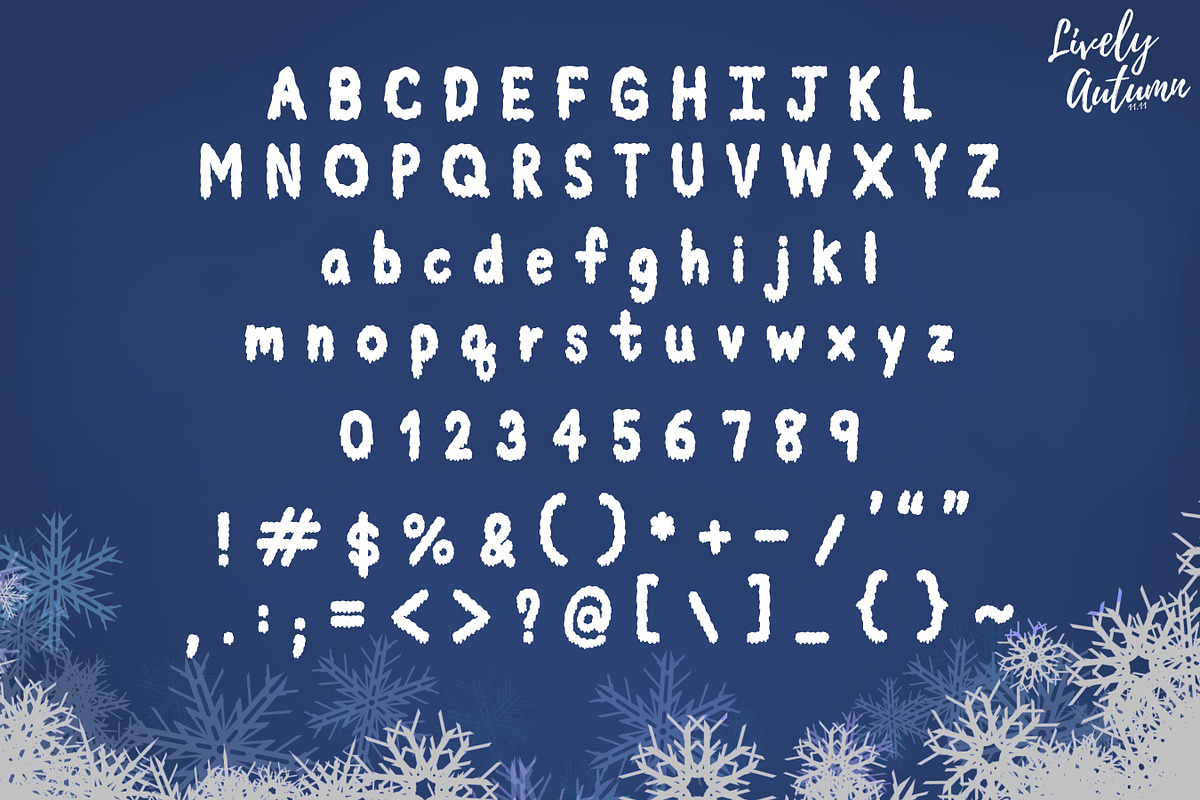 Melting Font, a Symbol Font by LivelyAutumn11.11 (Photo 2 of 3)