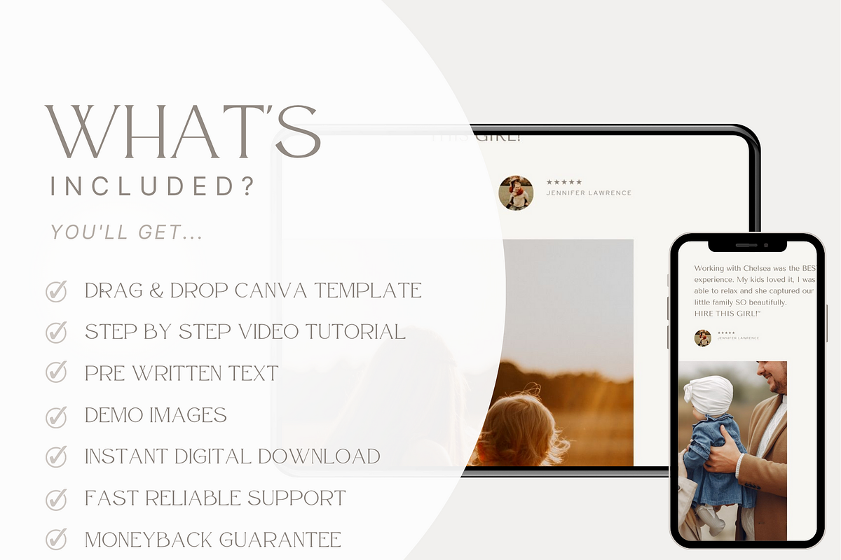 BOHO Family Photos Price Guide Canva, a Magazine Template by Signature Edits (Photo 5 of 12)