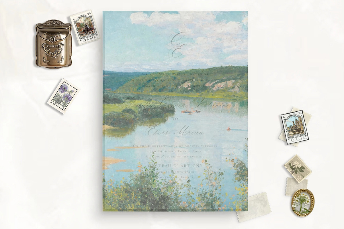 Summerday Printable Vellum Overlay, a Stationery Template by SilverJoyAtelier (Photo 2 of 2)