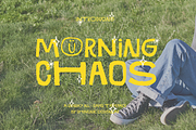 Morning Chaos - Quirky Typeface, a Handwritten Font by shineink.designlab (Thumbnail 1 of 10)