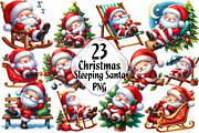 Sleeping Christmas Santa Clipart, a Work Illustration by Dream Creation (Thumbnail 1 of 6)