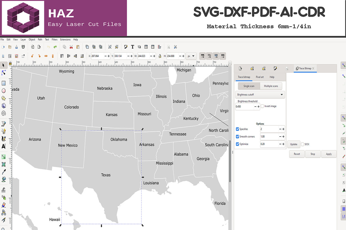 Laser Cut USA Map Divided States, a Graphic by AtacanDigital (Photo 2 of 2)