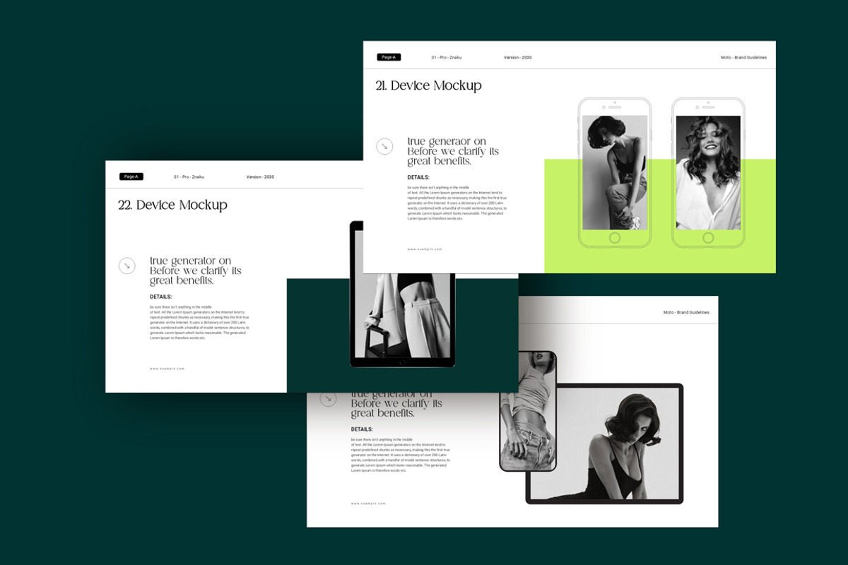 Moto Brand Guidelines Presentation, a Presentation Template by Dream-Lab (Photo 7 of 9)