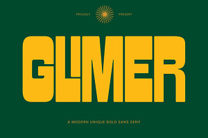 Glimer | Modern Unique Sans Serif, a Sans Serif Font by Typoraith Co