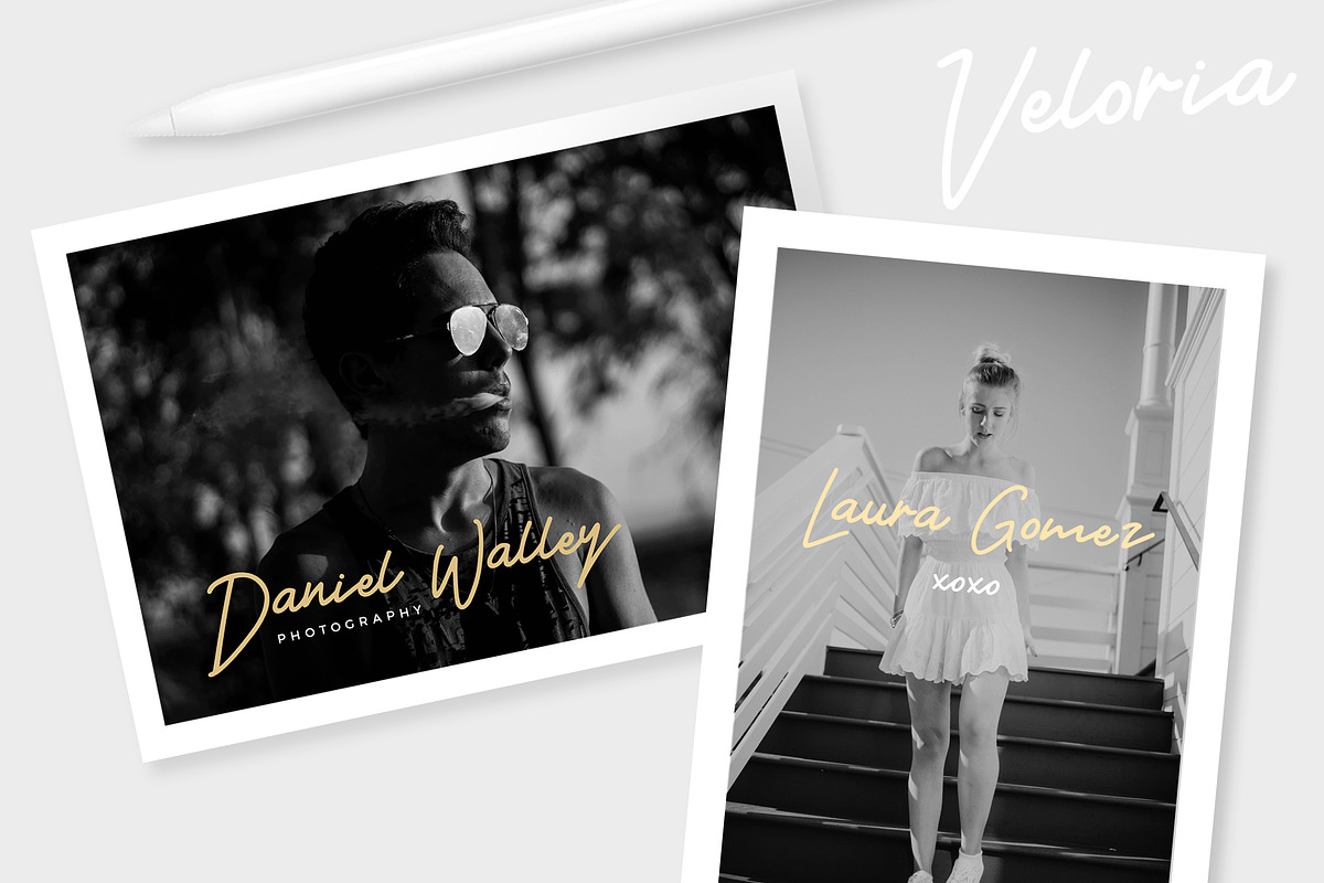 Velorea - Signature Font preview 2