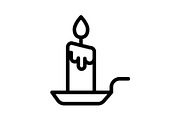 Candle icon, an Outline Icon by Sumberpangan (Thumbnail 2 of 5)