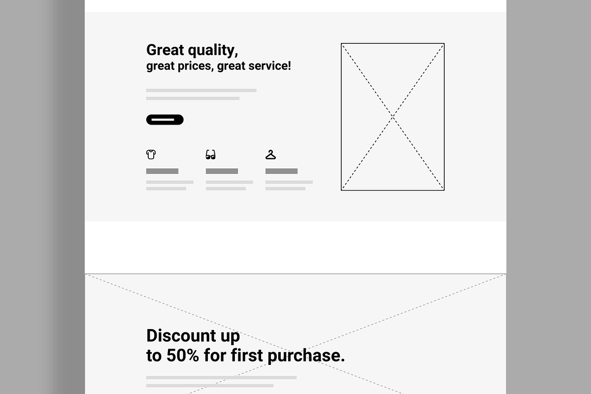 Modern ECommerce Website Wireframe, a Wireframe Template by MightyDesign (Photo 4 of 9)