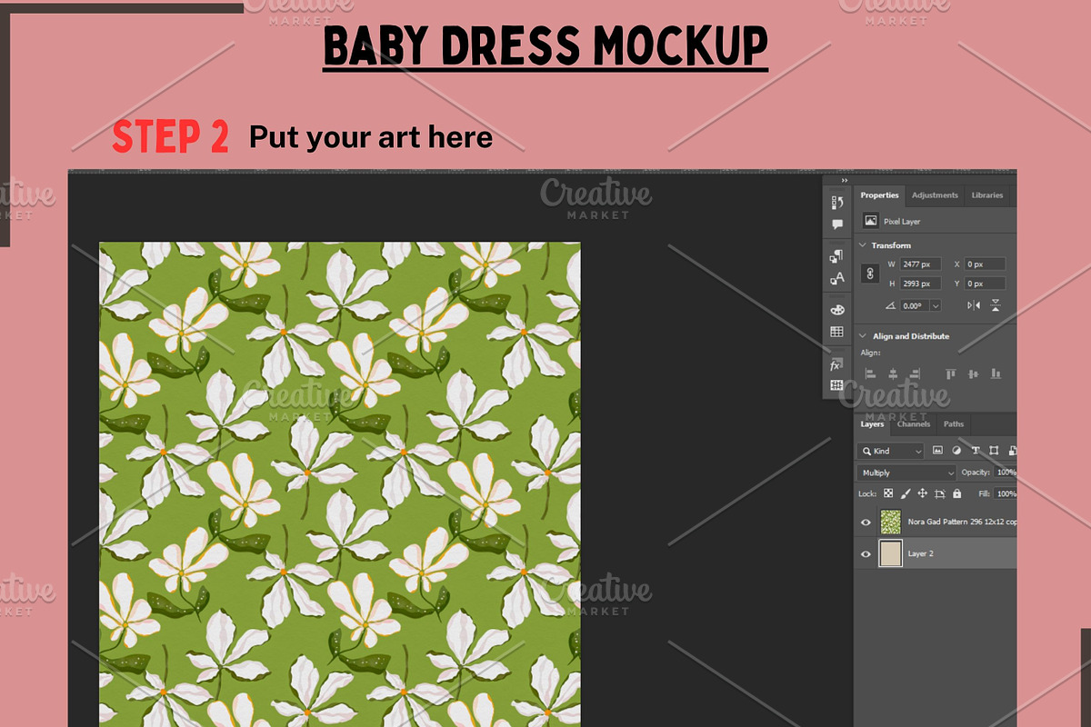 Baby Girl Dress Mockup, a Shirt Mockup by Nora Gad (Photo 3 of 15)