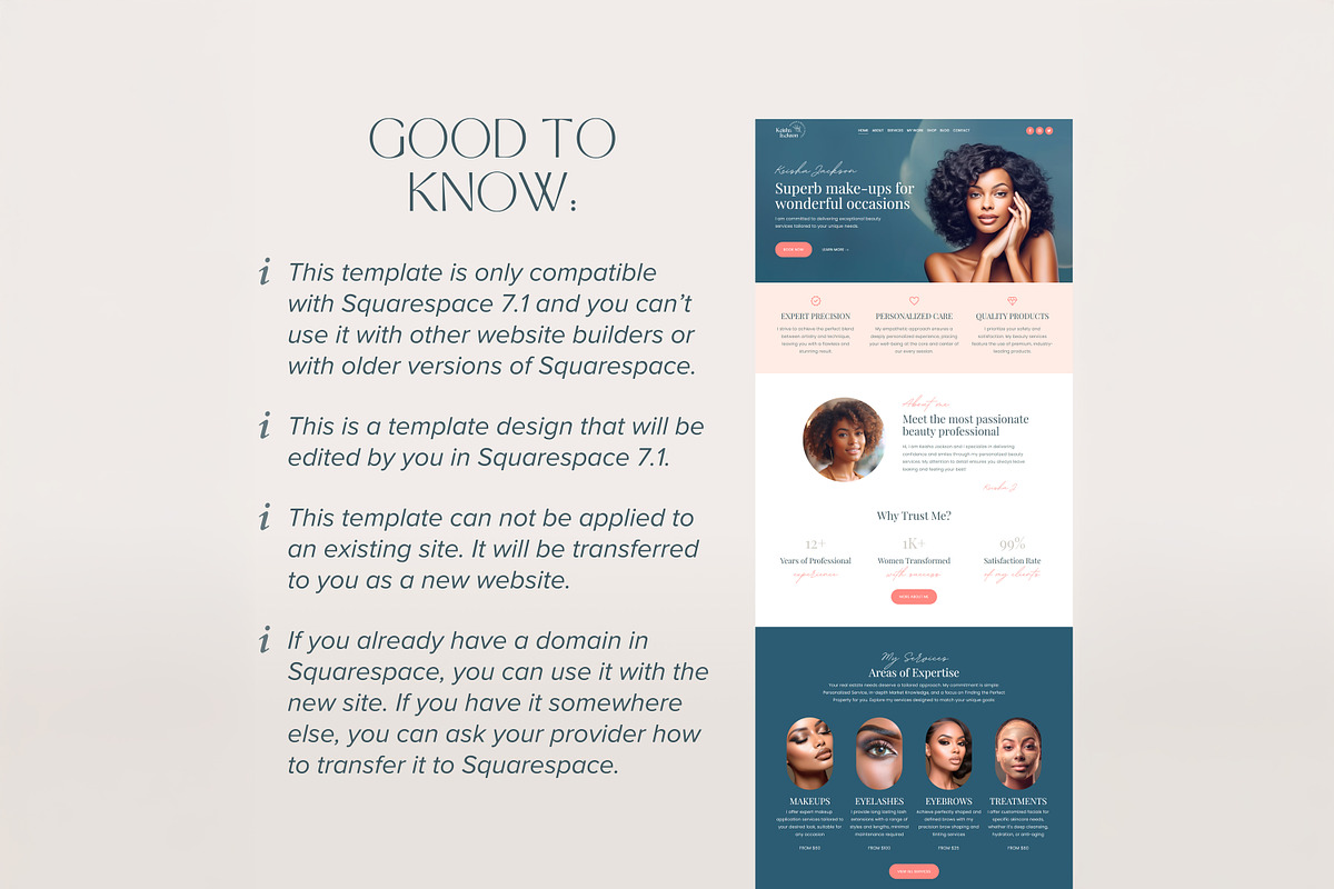 Beauty Squarespace Template, a Squarespace Template by vectorocean (Photo 11 of 11)