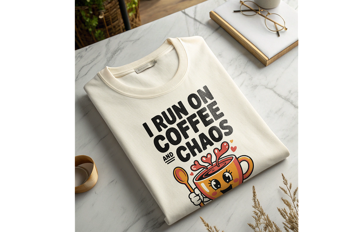 offee And Chaos Retro Quote Design, an Object Graphic by Annudesign (Photo 2 of 10)