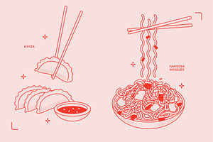 Japanese Food Vector Illustration