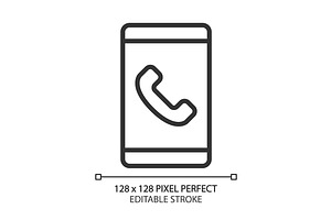 Mobile phone pixel perfect linear, an Icon by IMG Visuals