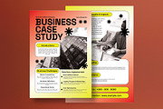 Red Yellow Business Case Study, a Flyer Template by graphicook (Thumbnail 1 of 2)
