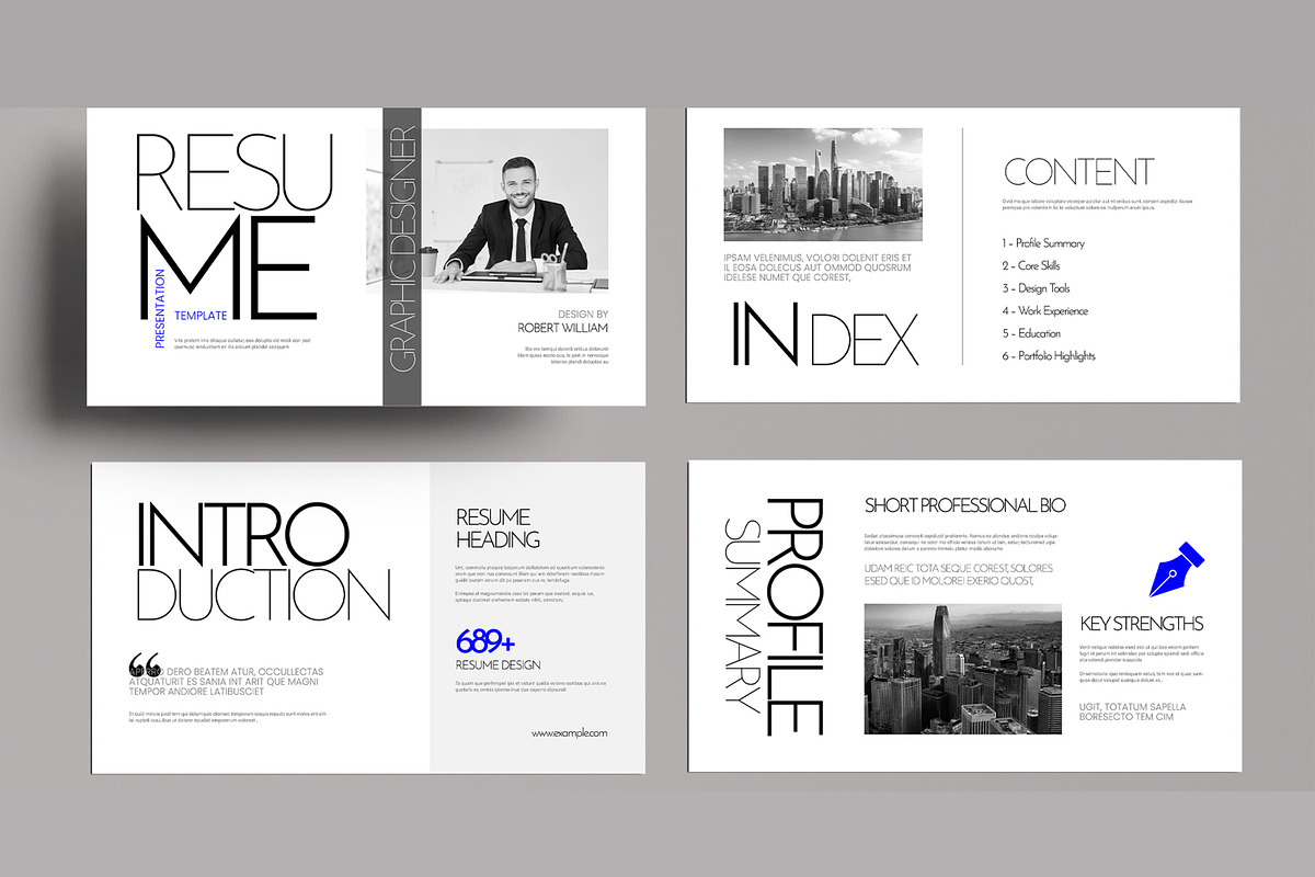 Clean CV Presentation Design, a Presentation Template by MightyDesign (Photo 2 of 7)