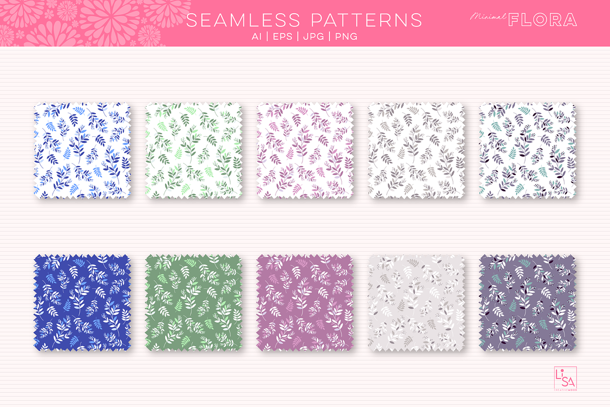 MINIMAL FLORA | Pattern Collection, a Pattern Graphic by LiSA Creative Mood (Photo 4 of 17)
