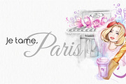 Paris watercolor clip art, an Education Illustration by katmonne (Thumbnail 10 of 10)