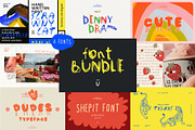 Font Bundle 50%Off-Latine & Cyrillic, a Handwritten Font by line & plane (Thumbnail 1 of 6)