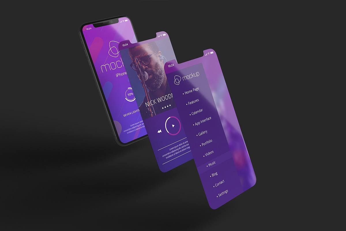 iPhone X Mockup Set, an iPhone Mockup by Seven Lights (Photo 3 of 10)