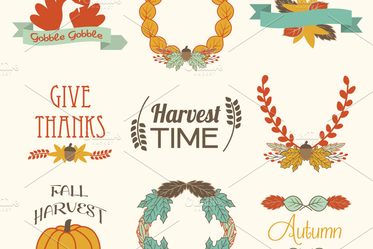 Fall Autumn Elements Vector Clip Art, a Seasonal Illustration by Digital Sugar (Photo 1 of 3)