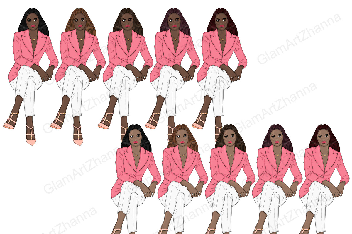 Boss Babe Clipart Bundle, a Person Illustration by GlamArtZhanna (Photo 2 of 7)