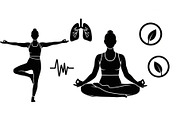 Yoga Meditation Silhouette Vector Bu, an Illustration by Artivon (Thumbnail 17 of 40)